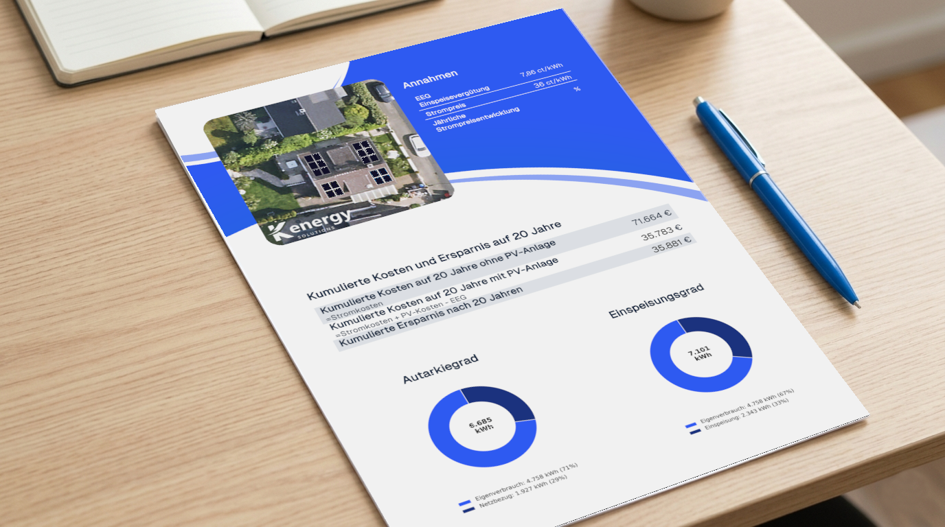 Individuelles PV-Angebot für einen Hauseigentümer